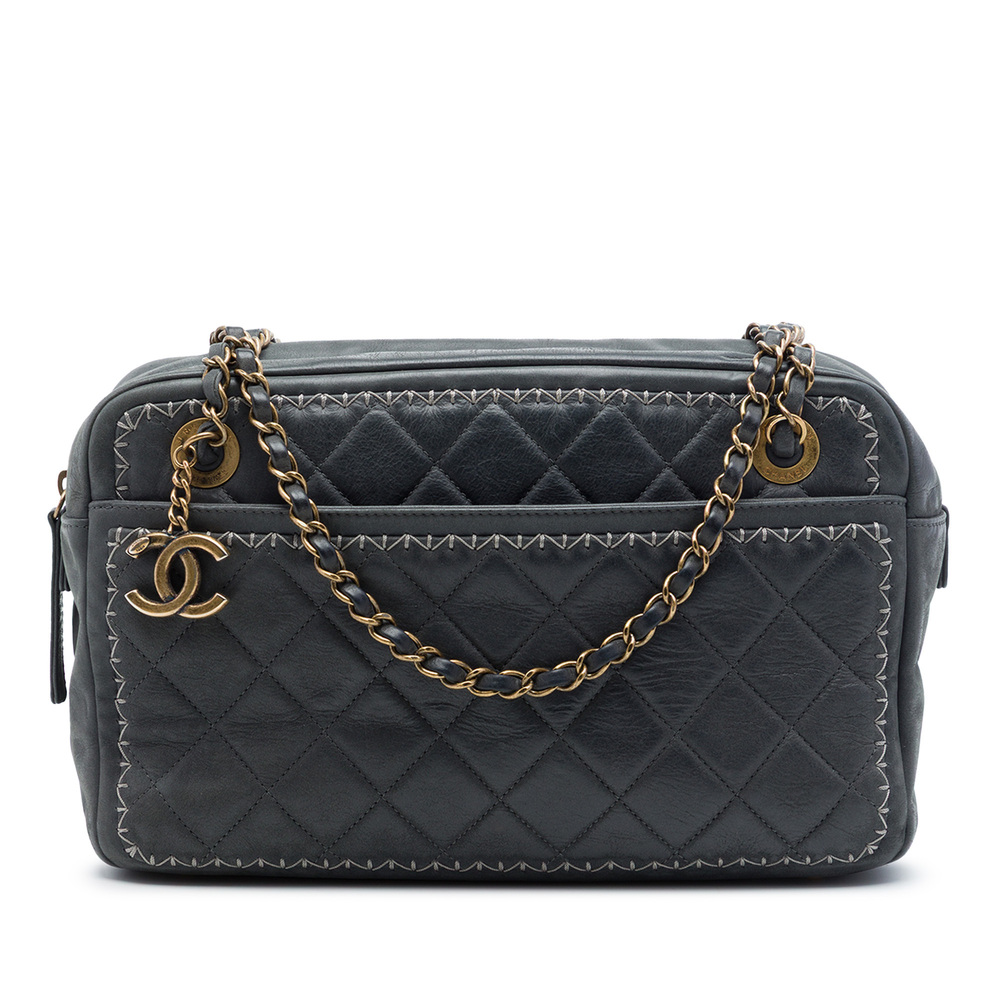 Pre-Loved Chanel CC Quilted Iridescent Calfskin Whipstitch Camera Bag